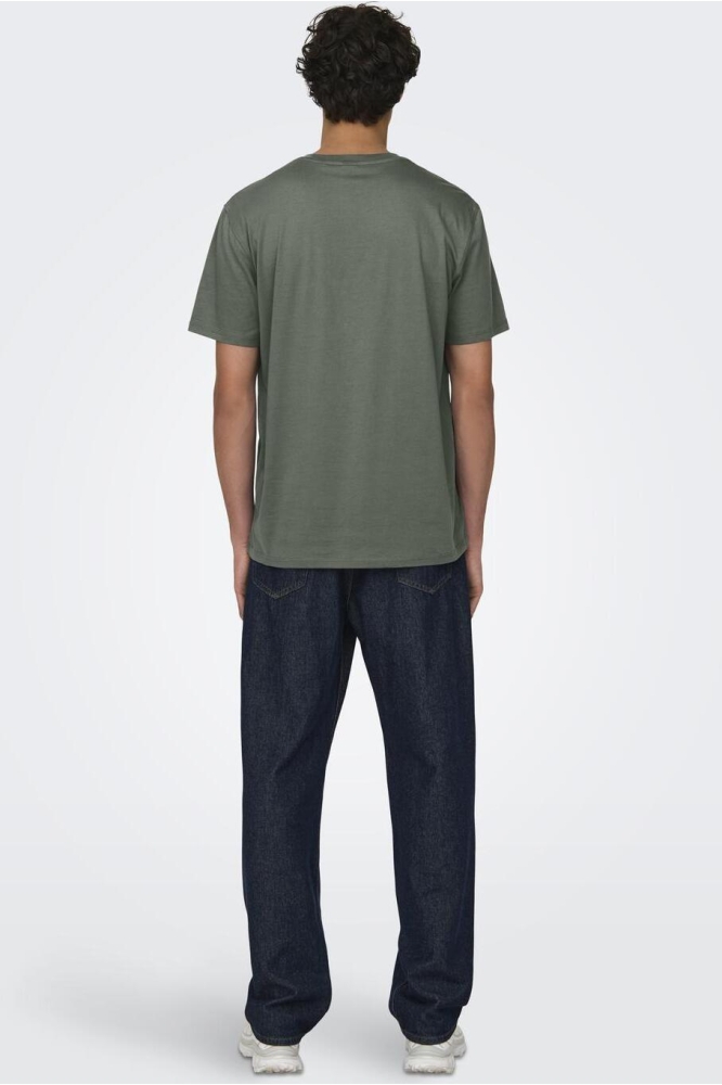 ONSMAX LIFE SS STITCH TEE NOOS 22025208 CASTOR GRAY